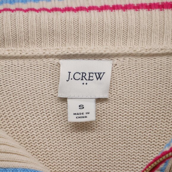 J.CREW FACTORY Striped Half-zip Pullover Sweater Size S - Picture 6 of 8